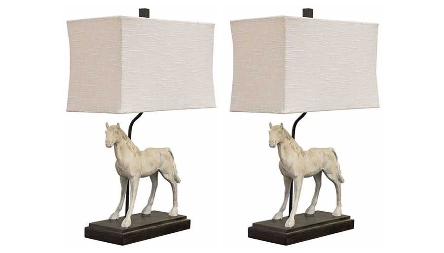 Imagen de Gray Horse 2 lámpara de mesa set