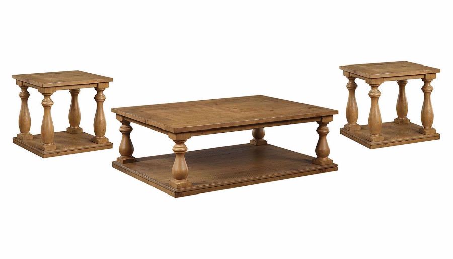Picture of St. James Light Pine 3 Piece Table Set