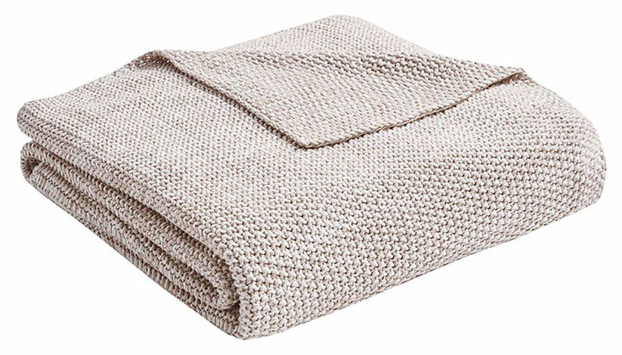 Picture of Briar Cotton Knit Throw Natural
