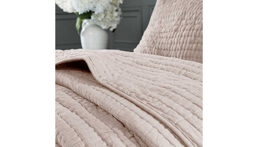 Picture of Serene Cotton Hand Quilted Blush Coverlet Set