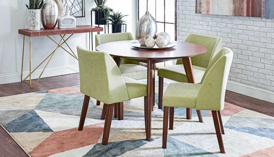 Picture of Colours Dining Height Table & 4 Green Side Chairs