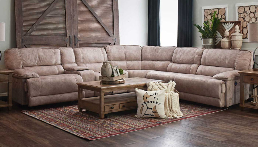 Picture of Kennedy II Brown Power Sectional
