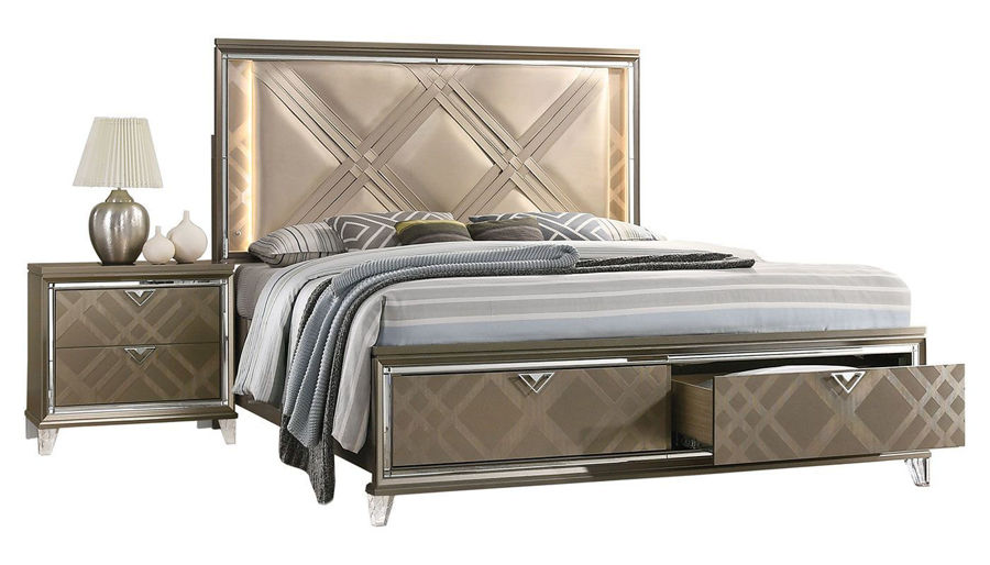Picture of Kendall King Storage Bed, Dresser & Mirror