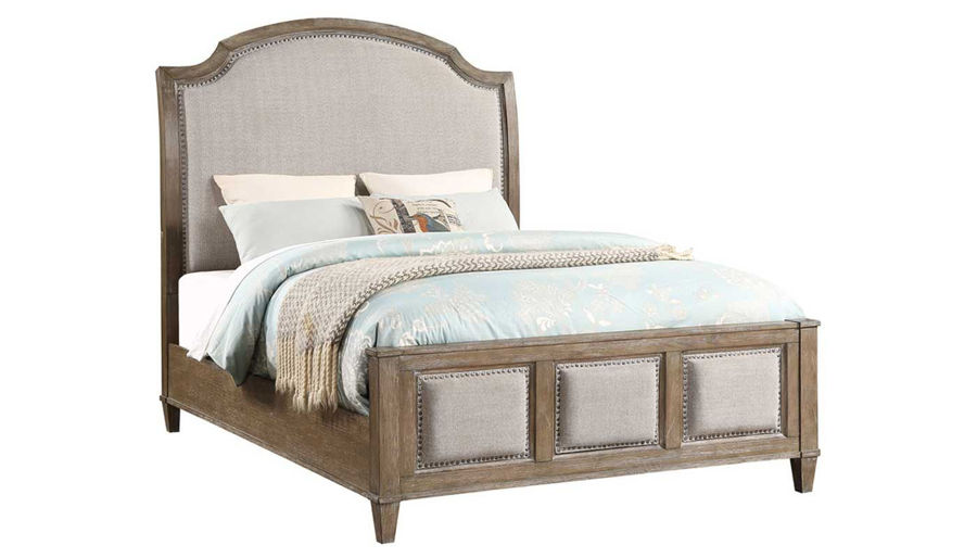 Picture of Riverside Queen Bed, Dresser, Mirror & 2 Wooden Nightstands