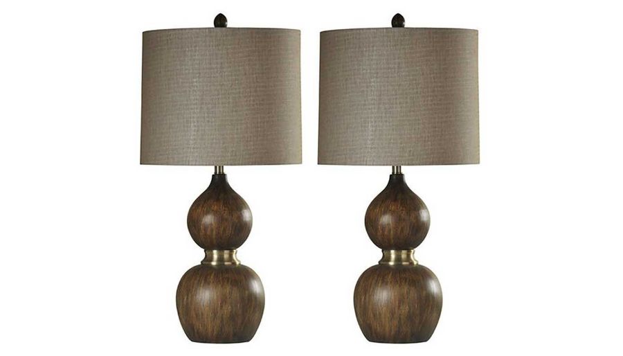 Picture of Mizoram Antique Brass Table Lamp - Set of 2