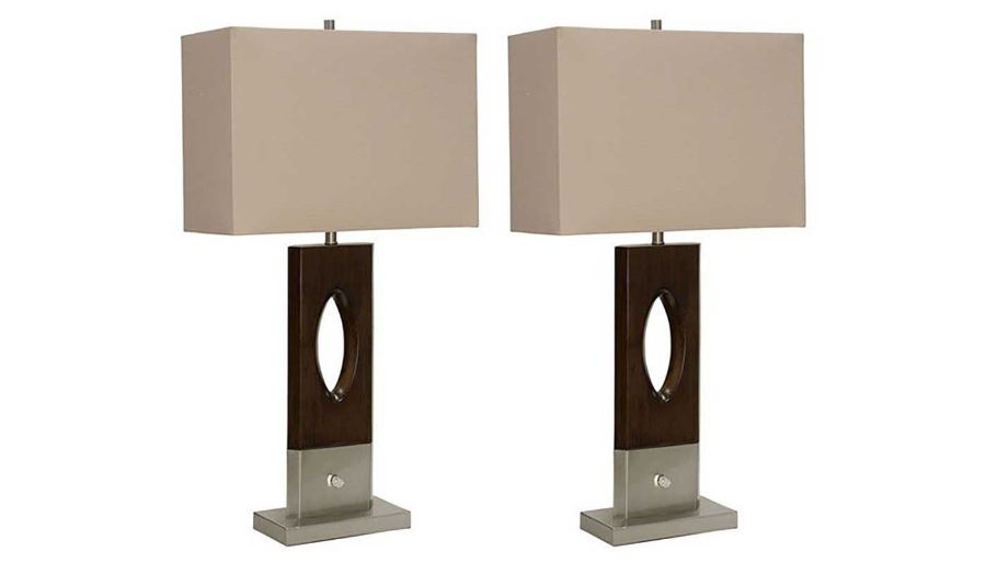Imagen de Wood Bridge Table Lamp - Set of 2