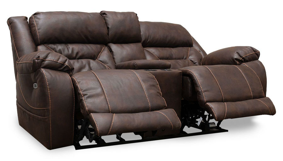 Picture of Houston Chocolate Power Sofa & Loveseat