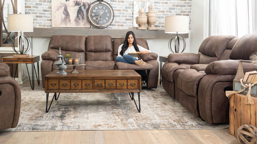 Picture of Texas Avalon Driftwood Sofa, Loveseat & Recliner