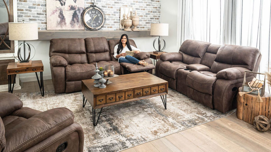 Picture of Texas Avalon Driftwood Sofa, Loveseat & Recliner