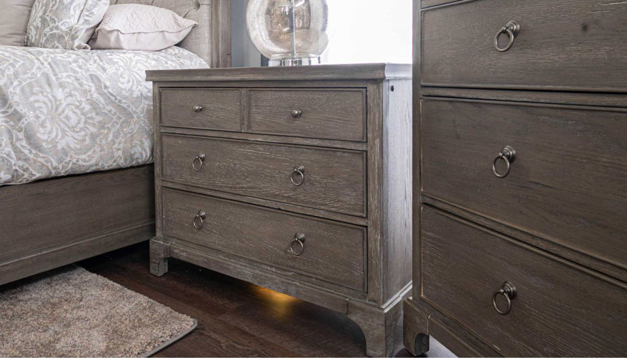 Picture of Huntington Beach King Bed, Dresser, Mirror & 2 Wooden Nightstands