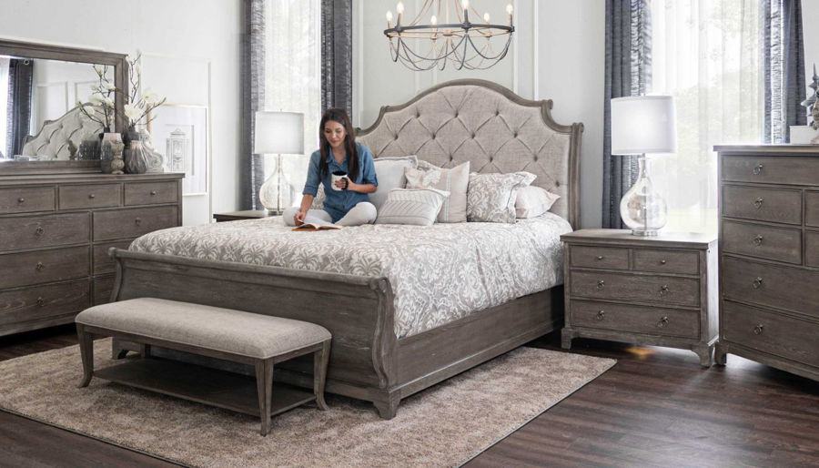 Picture of Huntington Beach Queen Bed, Dresser, Mirror & Wooden Nightstand