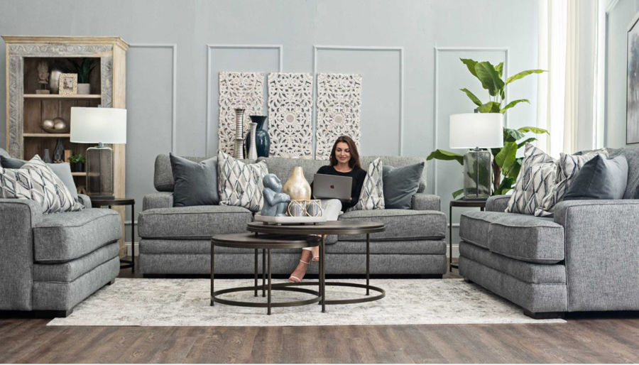 Picture of Calvert Grey Sofa, Loveseat & Chair