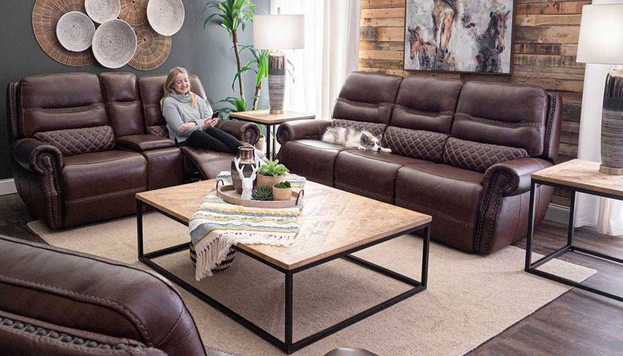 Picture of Taycan Walnut Power Sofa & Loveseat