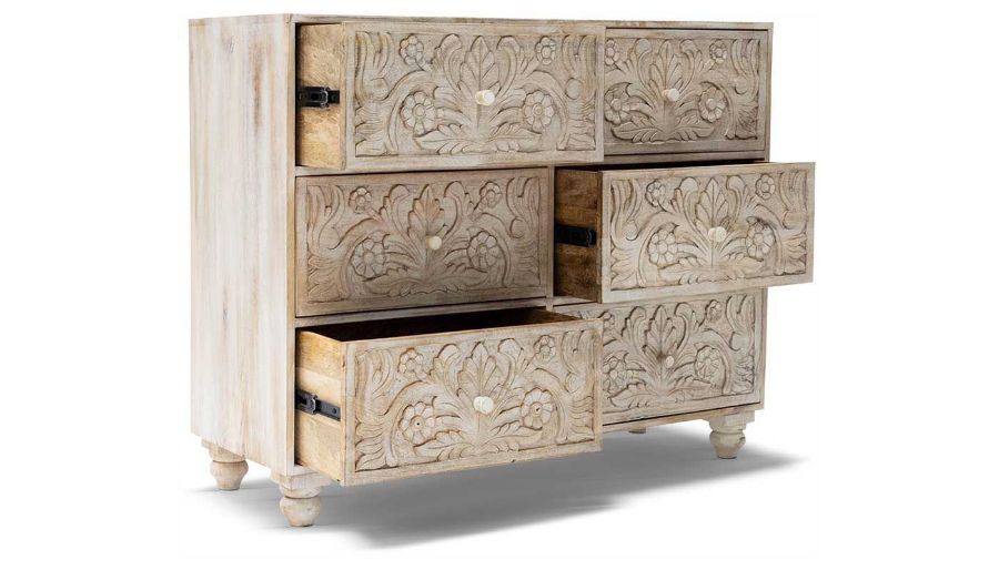 Imagen de Serena Carved Chest with 6 Drawers