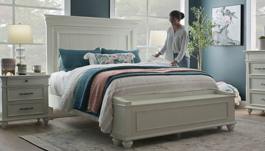 Imagen de Oyster Bay Full Bed, Dresser, Mirror & Nightstand