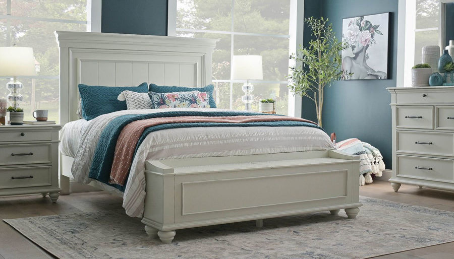Picture of Oyster Bay King Storage Bed, Dresser, Mirror & Nightstand