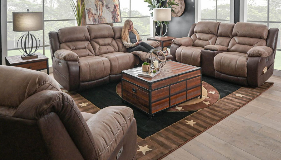 Picture of Houston Two-Tone Power Sofa & Loveseat