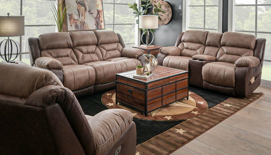 Picture of Houston Two-Tone Power Sofa & Loveseat