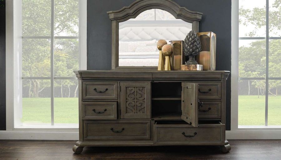 Picture of Bocelli King Storage Bed, Dresser, Mirror & Nightstand