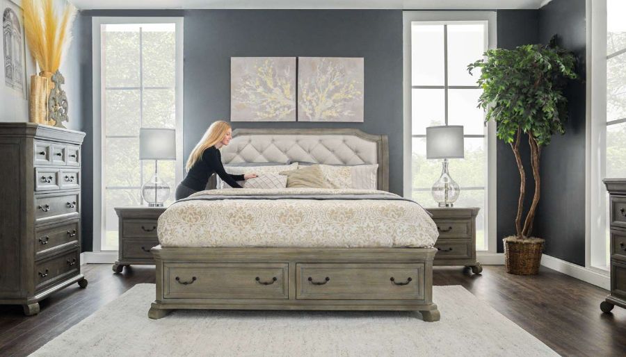 Picture of Bocelli Queen Storage Bed, Dresser, Mirror & Nightstand