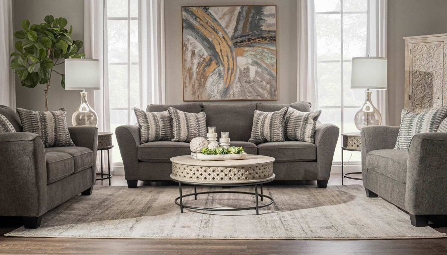 Imagen de Argentina II Grey Sofa, Loveseat & Chair