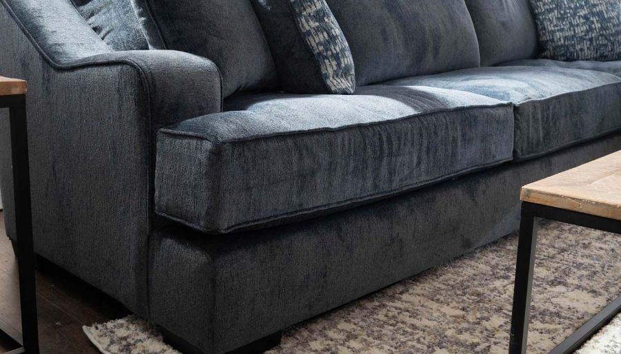 Picture of Spartan Navy Sectional with Right Arm Facing Chaise
