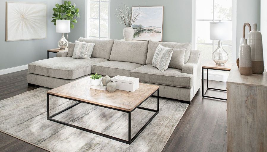 Picture of Spartan Taupe Sectional with Left Arm Facing Chaise