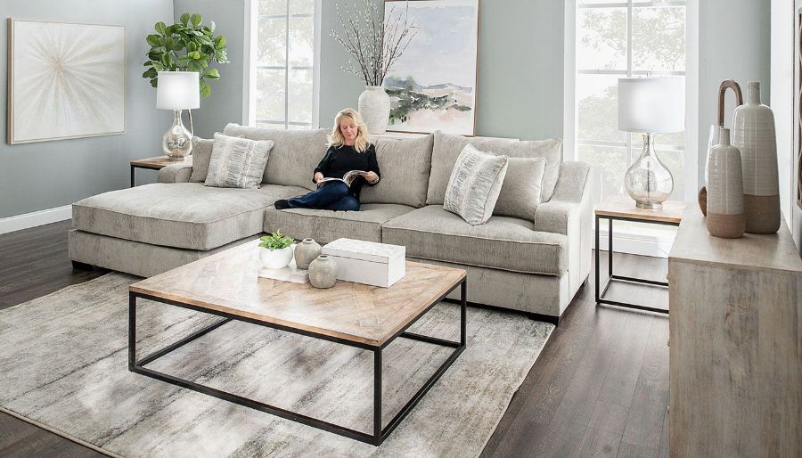 Imagen de Spartan Taupe Sectional with Left Arm Facing Chaise