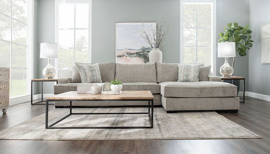 Picture of Spartan Taupe Sectional with Right Arm Facing Chaise