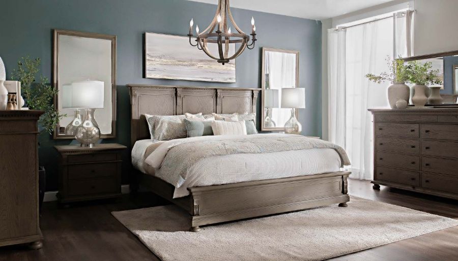 Imagen de Ava II Grey Queen Bed, Dresser, Mirror, Nightstand & Chest