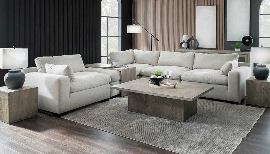 Picture of City Limits Fabric 4-Piece Sectional & Ottoman