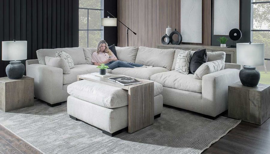 Picture of City Limits Fabric 4PC Sectional & Ottoman