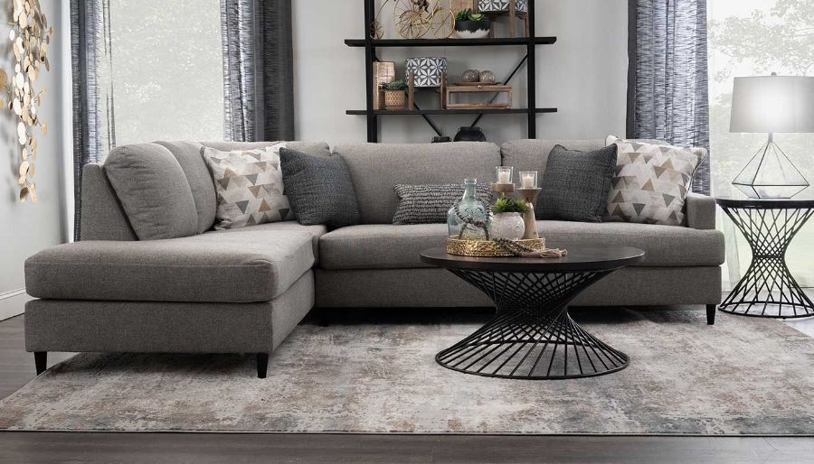 Picture of Arlington II Grey Sectional with Left Arm Facing Chaise