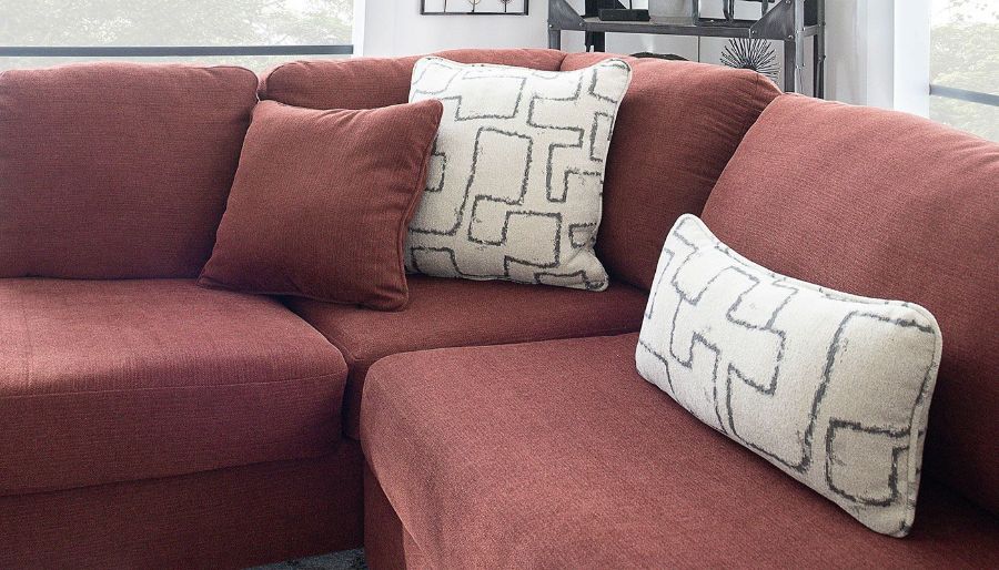 Imagen de Arlington II Red Sectional with Left Arm Facing Chaise