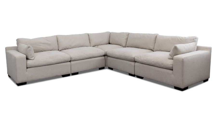 Picture of City Limits Fabric 5-Piece Sectional & Ottoman