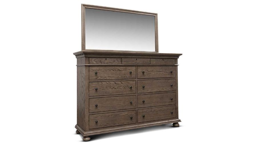 Imagen de Ava II Grey King Bed, Dresser, Mirror & Nightstand