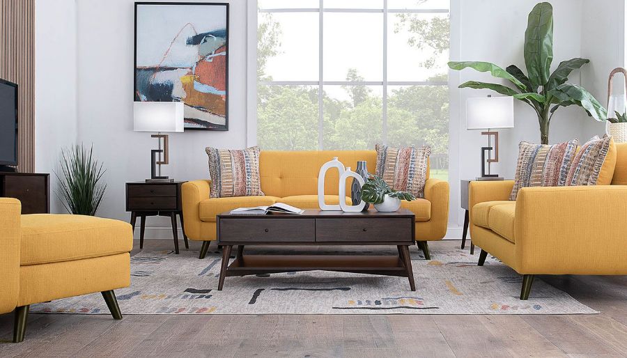 Picture of Carol Mustard Yellow Sofa, Loveseat & Chair