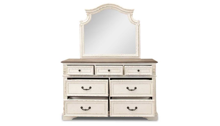 Picture of Annette King Bed, Dresser, Mirror, Nightstand & Chest