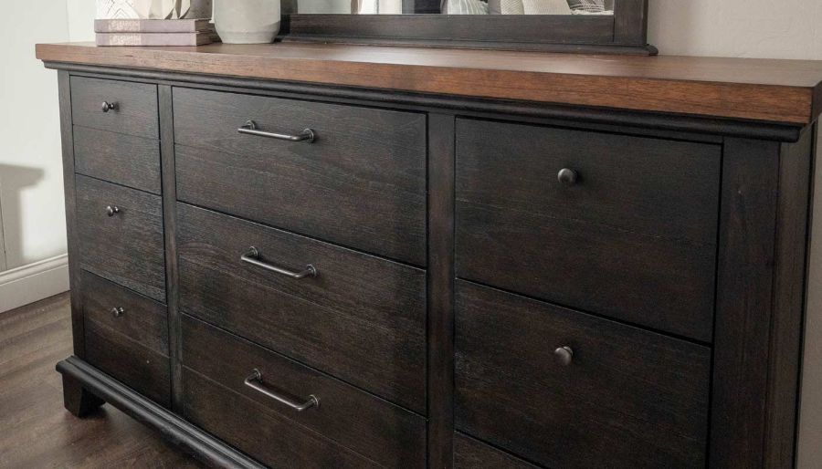 Picture of Bear River Brown King Bed, Dresser & Mirror