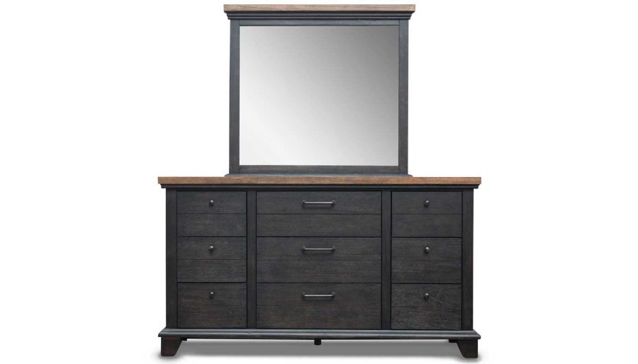 Picture of Bear River Brown King Bed, Dresser & Mirror