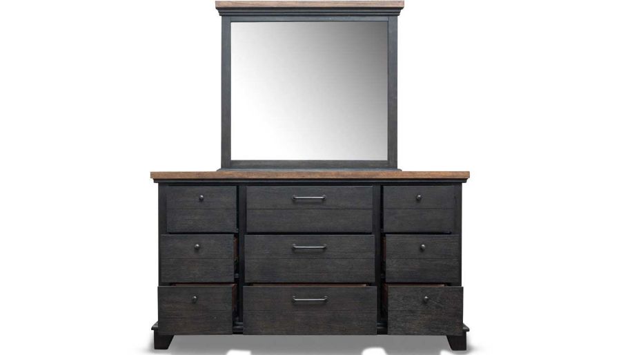 Picture of Bear River Brown King Bed, Dresser, Mirror & 2 Nightstands