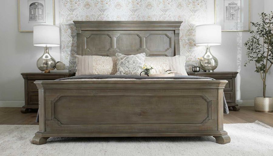 Picture of Bocelli King Panel Bed, Dresser, Mirror & Nightstand