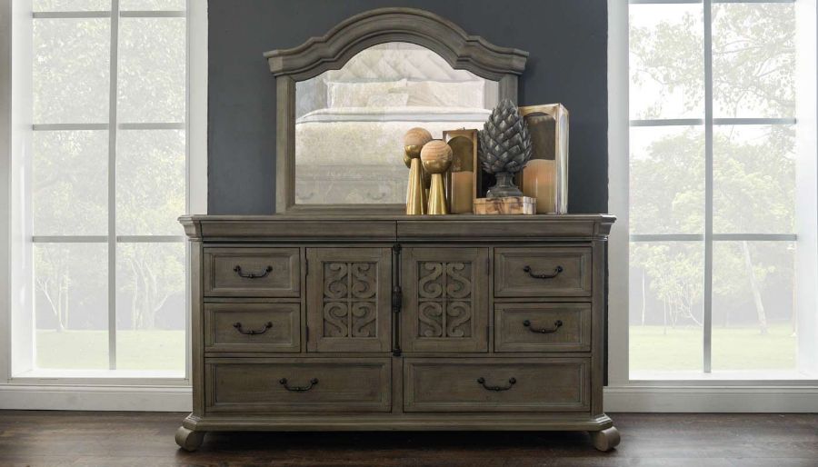 Imagen de Bocelli Queen Panel Bed, Dresser, Mirror & Nightstand