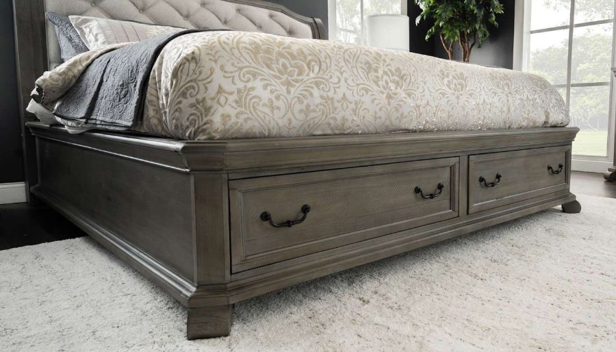 Picture of Bocelli Queen Storage Bed, Dresser, Mirror, Nightstand & Chest