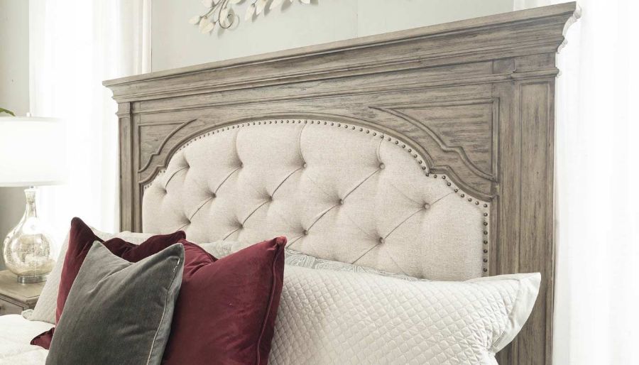 Picture of Florence Driftwood Queen Bed, Dresser, Mirror & 2 Nightstands