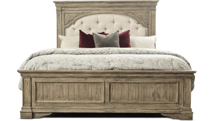 Imagen de Florence Driftwood Queen Bed, Dresser, Mirror & 2 Nightstands