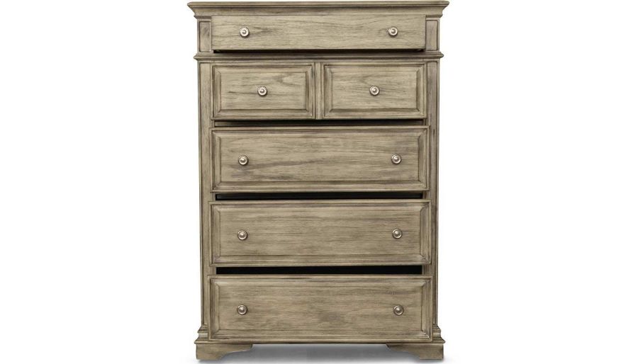 Picture of Florence Driftwood Queen Bed, Dresser, Mirror, Nightstand & Chest