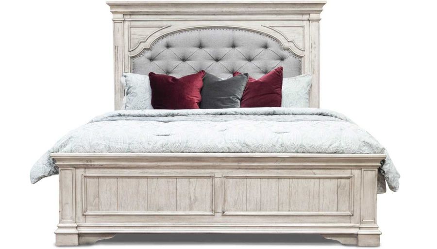 Imagen de Florence White King Bed, Dresser, Mirror, Nightstand & Chest