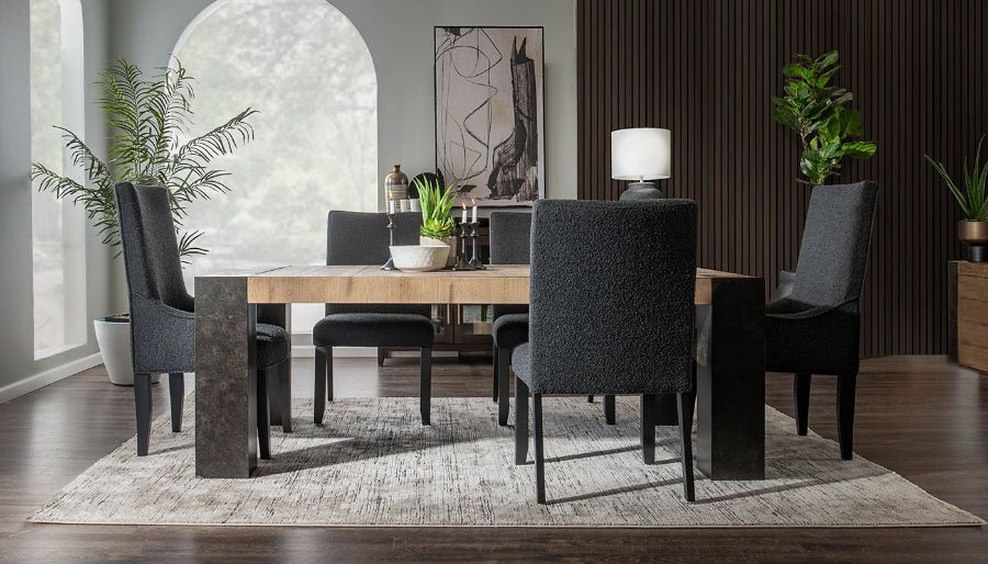 Imagen de Our House 84" Dining Height Table & Black Chairs