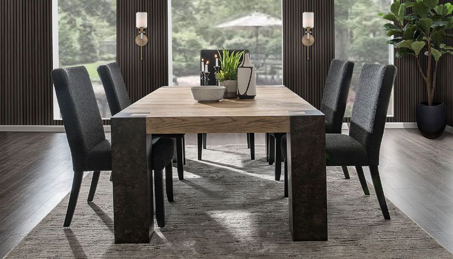 Imagen de Our House 84" Dining Height Table, 2 Black Arm Chairs & 4 Side Chairs